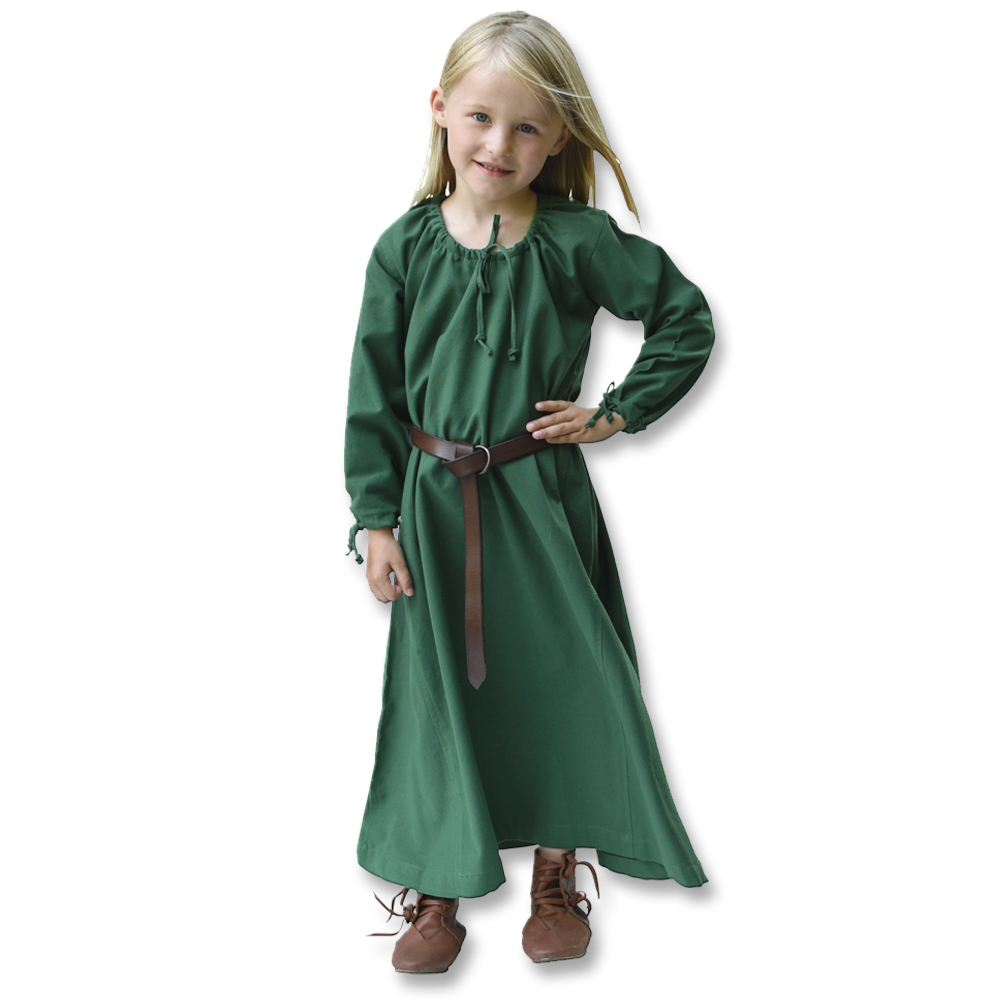 Kinder Mittelalterkleid Ana, grün in 110