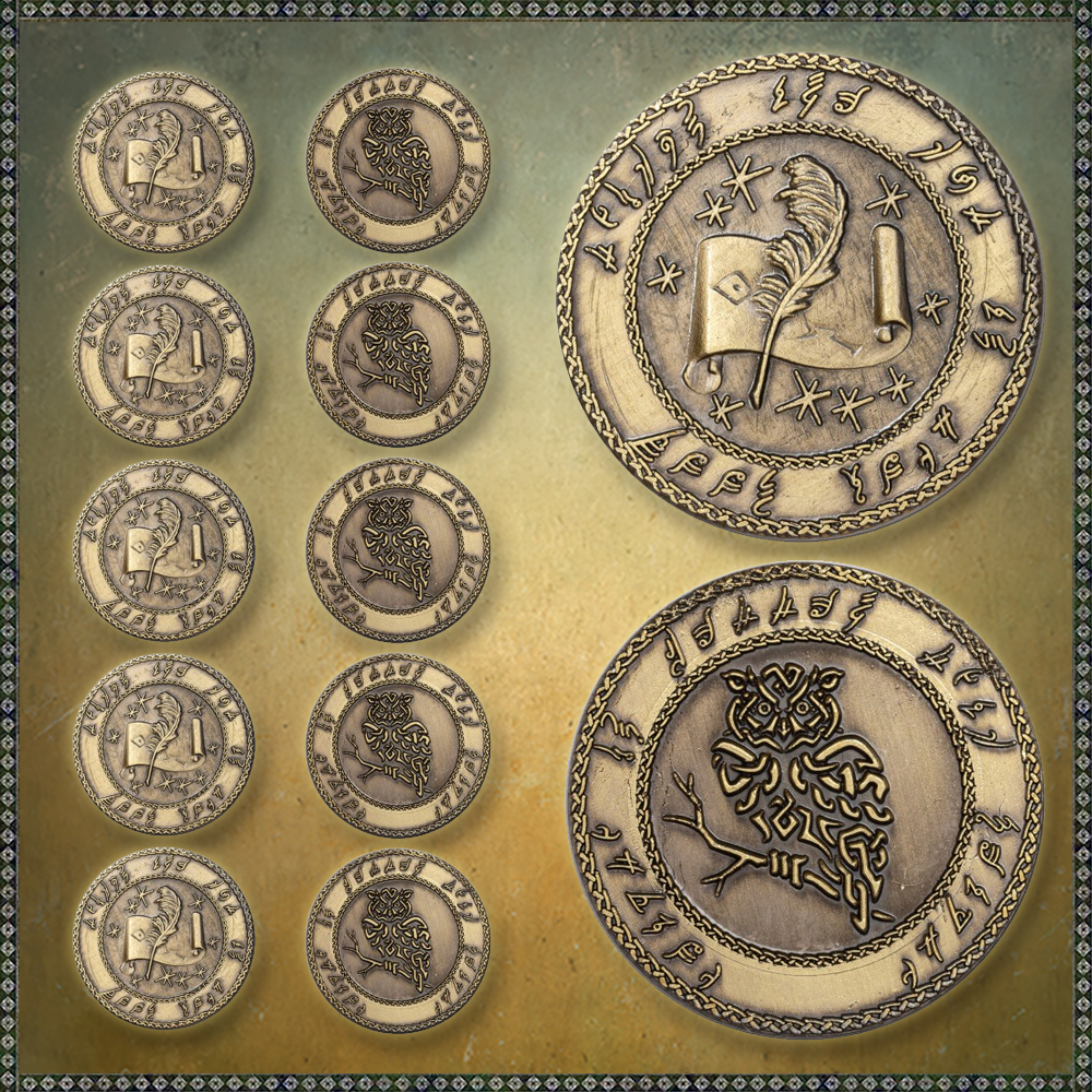 LARP-Elfenmünzen, 10er Pack, golden