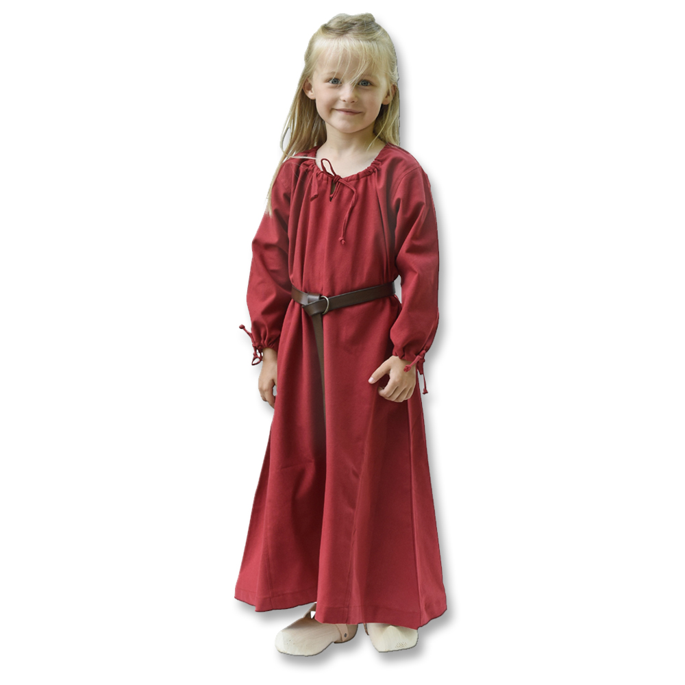 Kinder Mittelalterkleid Ana, rot in 146